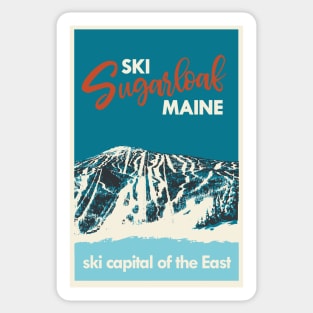 Ski Sugarloaf Maine vintage poster Sticker